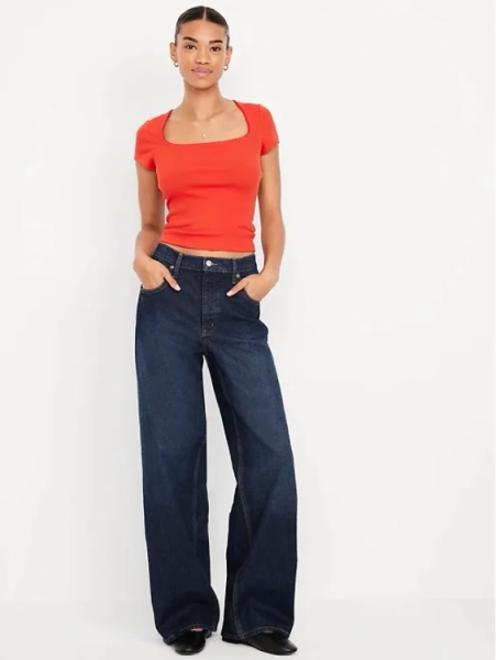 Low-Rise Slouchy Wide-Leg Jeans | Old Navy