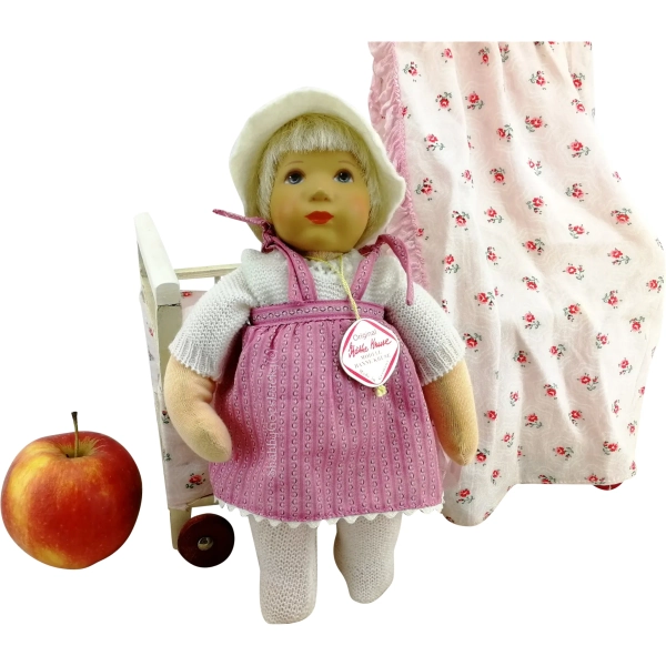 Kathe Kruse Baby Doll Vintage 1980s produced small 10 inches original clothes and label