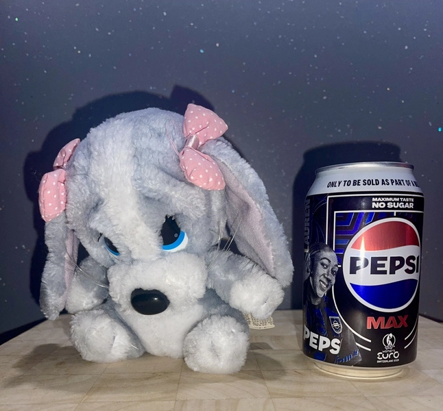 VTG retro Sad Sam Honey baby puppy Plush Applause sad eyes pink bow gift toy 80s