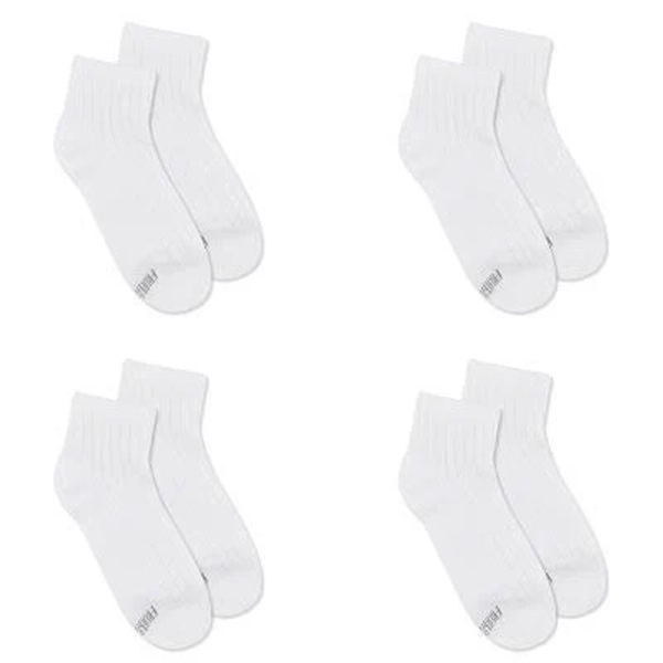Fruit of the Loom Women's Cotton Comfort Ankle Socks (4 Pack)