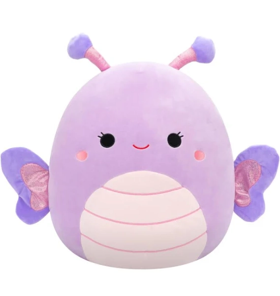 Squishmallows Original 16-inch Brenda Lavender Purple Butterfly Plush