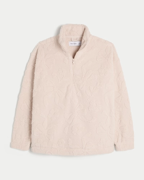 Gilly Hicks Sherpa Quarter-Zip Sweatshirt