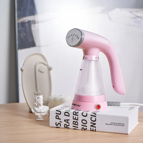 True & Tidy Hand Held Garment Steamer, Pink
