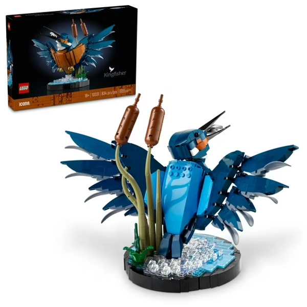 LEGO Icons Kingfisher Bird Model Building Kit - Detailed Building Block Set for Adults, 18+ - Relaxing DIY Craft for Bird Lovers - Gift for Graduation - 10331