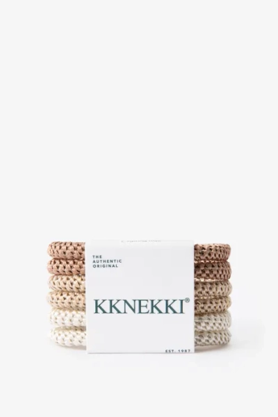 Bon Dep Kknekki beige gevlochten haarelastieken