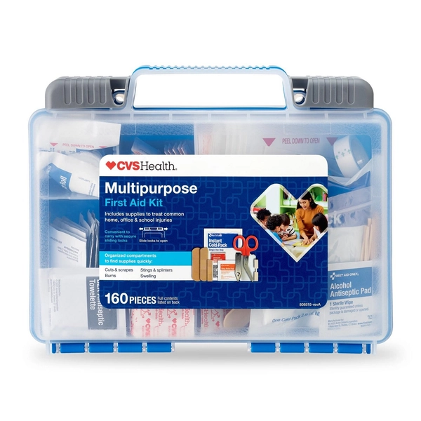 CVS Multi-Purpose 160pc Plastic First Aid Kit