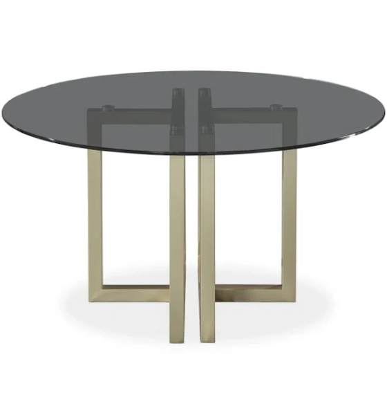 Macy's Emila Round Glass Dining Table