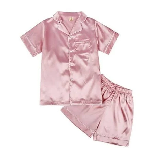 Boy Girl Silk Pajamas Set