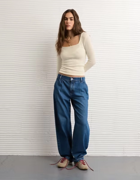AE Long Sleeve Square Neck T-Shirt