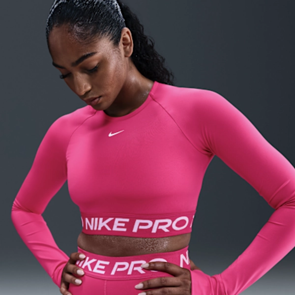 Nike Pro Women's Dri-FIT Cropped Long-Sleeve Top
