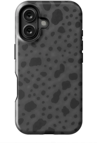 Chic Black Pattern Phone Case, iPhone 16 / Extra Protective + MagSafe / matte
