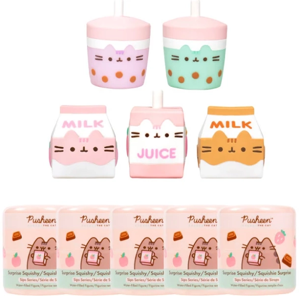 Hamee Pusheen the Cat Cute Water Filled Surprise Capsule Squishy Toy