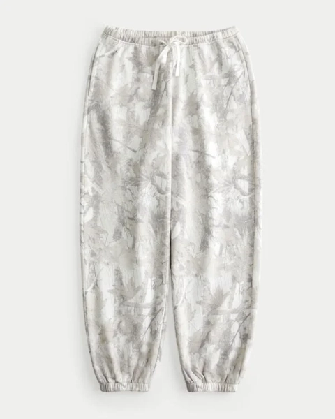 Women's Camo Baggy Fleece Joggers | Women's Bottoms | HollisterCo.com