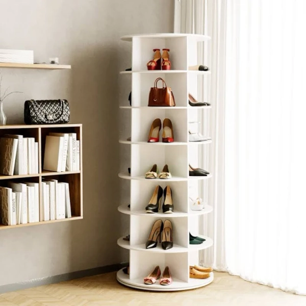 SpaceAid 7 Tier Rotating Shoe Rack Tower