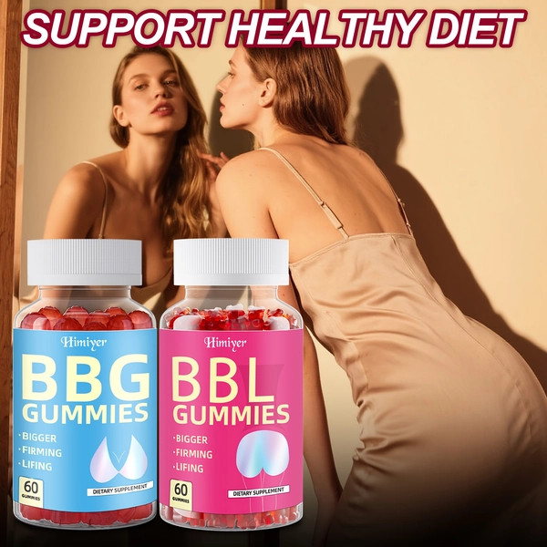 Himiyer Women's Bum & Chest Support Gummies - Natural Herbal Supplement with Saw Palmetto, Wild Yam, BBG & BBL Combo Pack for Breast Health, Tummy Control, Hormonal Balance & Daily Wellness - Allergen-Free, 730-Day Shelf Life, Fitness & Gummies