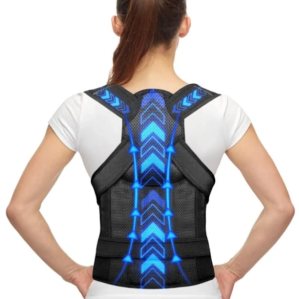 Wetene Back Brace and Posture Corrector for Women and Men, Adjustable and Lightweight - Scoliosis and Hunchback Correction (Large)