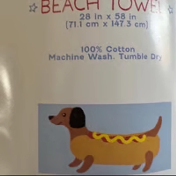 Dachshund Wiener Dog Beach Towel