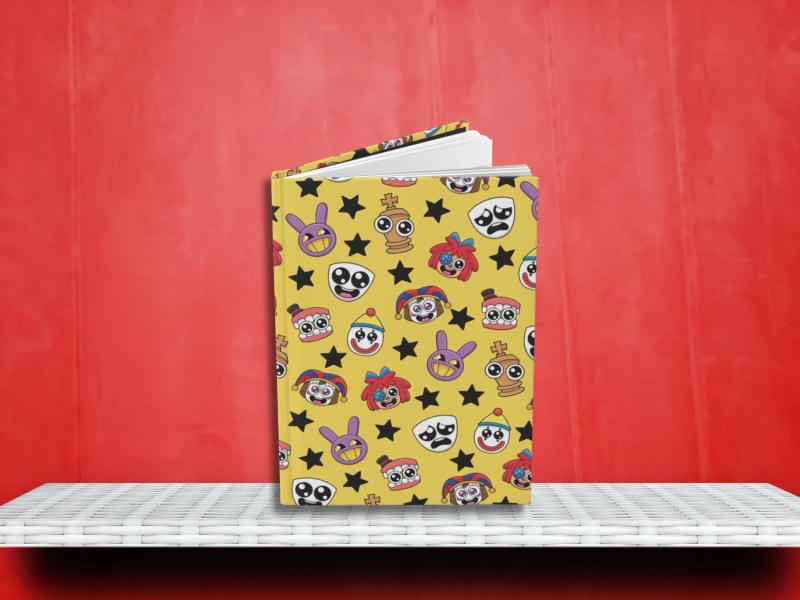 Amazing Digital Circus Inspired Hardcover Journal, Notes Diary Notebook, Sketchbook, Gift for Digital Circus Fan, Characters, Pomni Ragatha