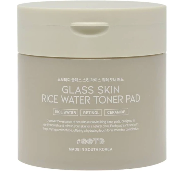 OOTD Glass Skin Rice Water Toner Pad