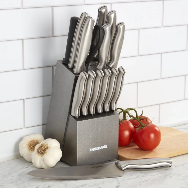 Farberware 15-Piece High Carbon Stainless Steel Knife Block Set & Reviews | Wayfair