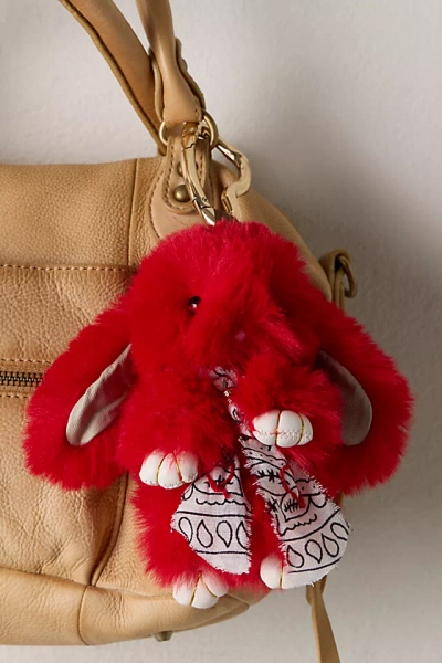 Fluffy Rabbit Bag Charm