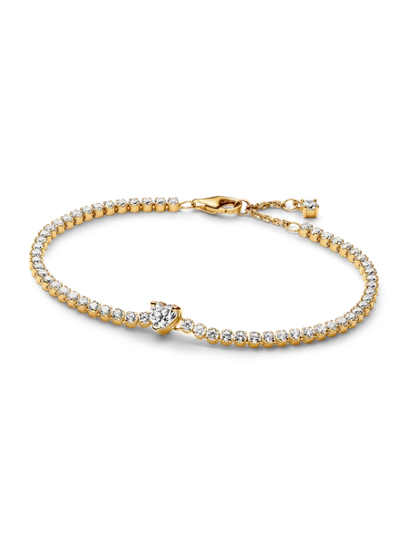 Sparkling Heart Tennis Bracelet