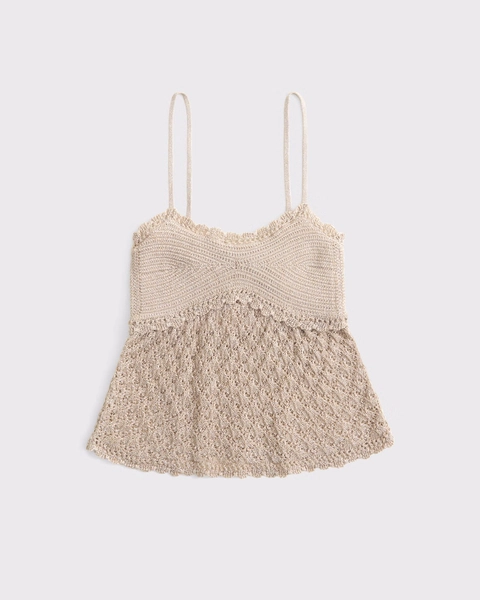 Crochet-Style Lurex Cami