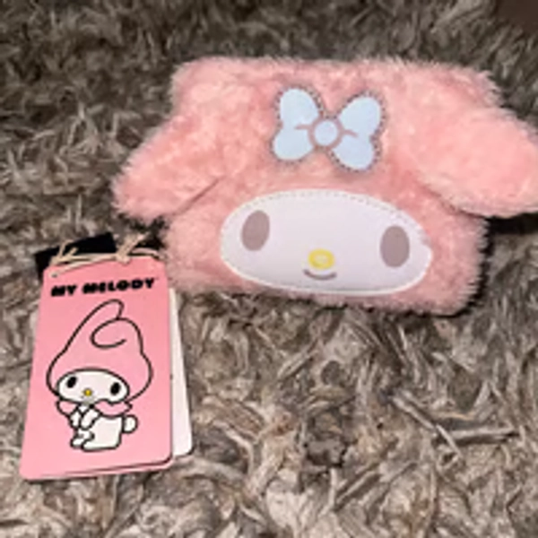 Sanrio My Melody Wallet Pink Fuzzy Cosplay Loungefly *BNWT*