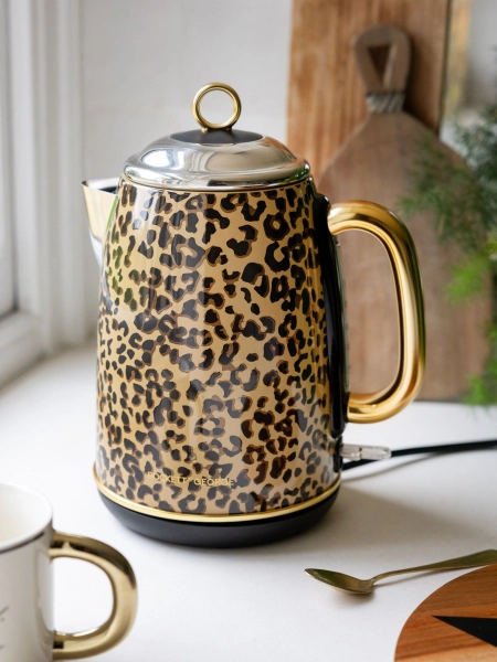 Rockett St George Animal Retro Leopard Kettle - Size ONE