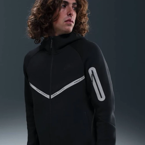 Nike Men's Tech Full-Zip Fleece Windrunner Jacket with Reflective Accents