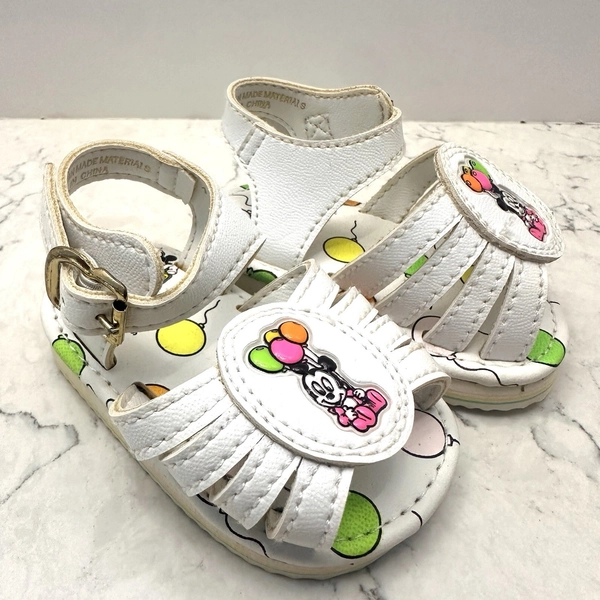 Vintage 80s Disney Babies Sandals Mickey Minnie Mouse Shoes Size 1 Babies Rare