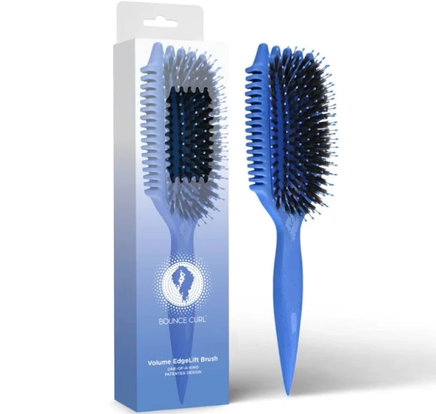 Bounce Curl Official Curly Hair Brush, Volume EdgeLift, Blue