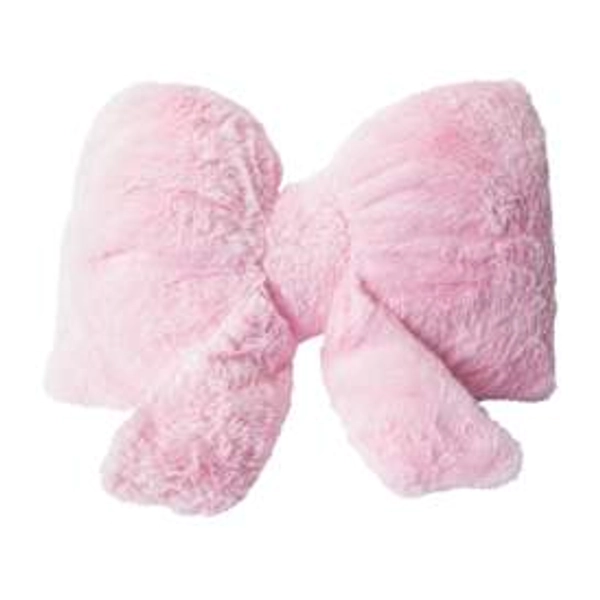 Fur Bow Pillow 16inx10in