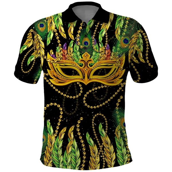 Fashion Carnival Graphic Polo Shirt For Men Mardi Gras Cool Animals 3D Printed Polo Shirts Trend Oversized Polyester Sports Tops - AliExpress 