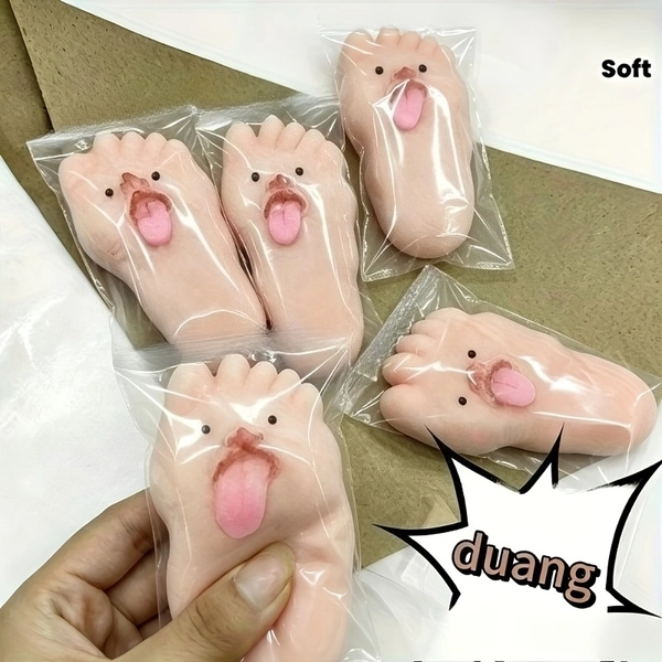 Funny And Fun, Soft Expression, Foot Squeeze Soft Toy, Fingertip Squeeze Fun Party Gift, Interesting And Cute Taba, Soft And Stretchy with High Elasticity, Christmas, Halloween And New Year'S Day Gift