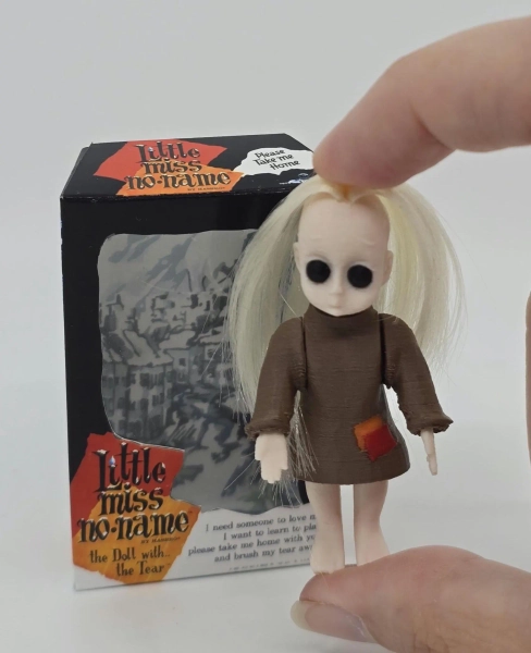 1:6 Scale Little Miss No Name Doll Inspired Retro Miniature Rooted Hair w or wo Box 2.5 Inches