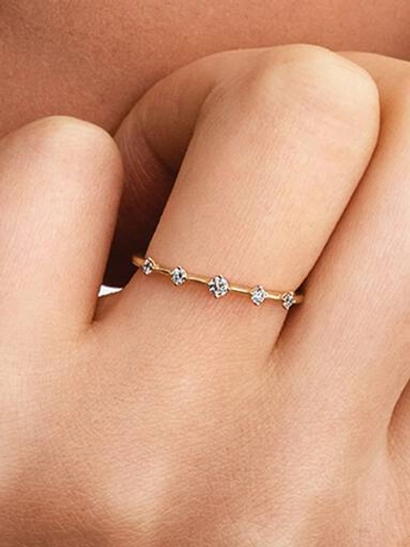 Pandora Era Lab-Grown Diamond Station Ring | Gold | Pandora US