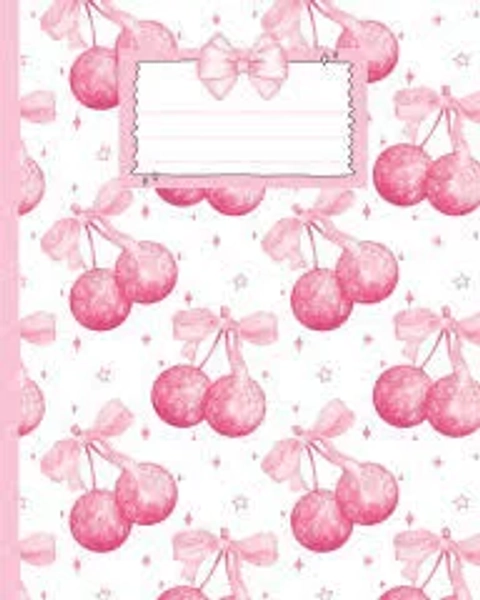 Pink Coquette Disco Cherry Composition Notebook