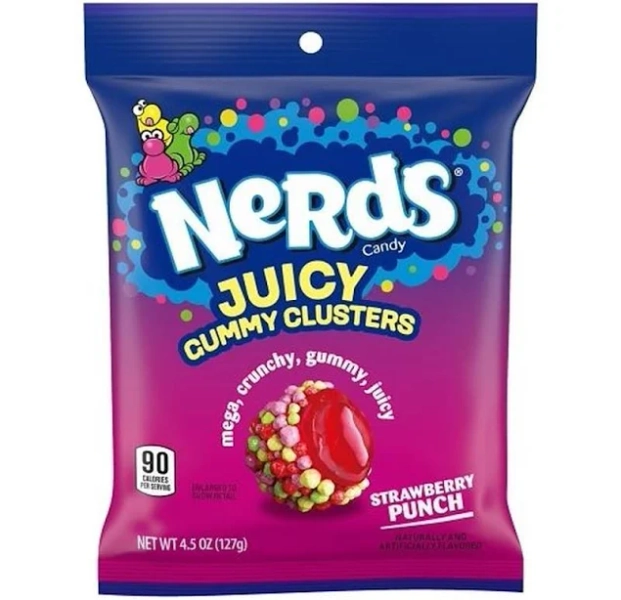Nerds Juicy Strawberry Punch Gummy Candy, 4.50 Ounce -- 12 per case
