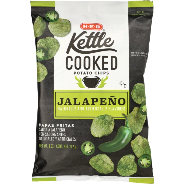 H-E-B Kettle Cooked Potato Chips – Jalapeño