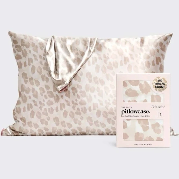 KITSCH-SATIN PILLOWCASE-LEOPARD