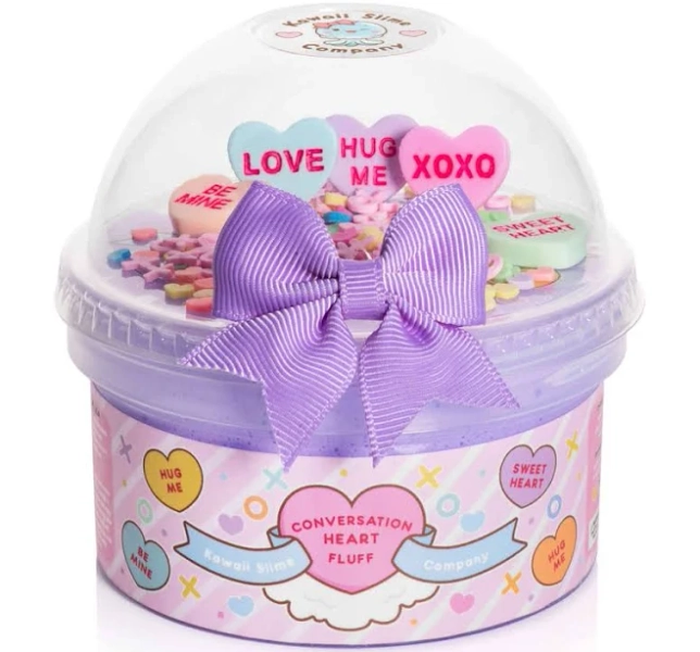 Conversation Heart Fluff Slime