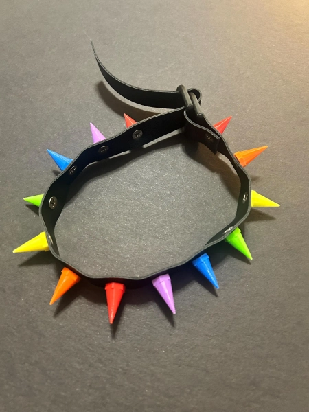 LGBTQ+ inspired spiked choker