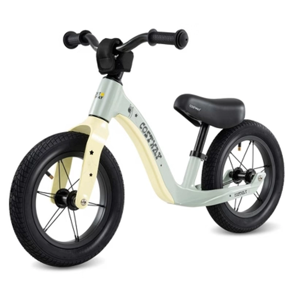Costway 12 Inch Magnesium Toddler Balance Bike No Pedal Training Toddler Balance Bike Green