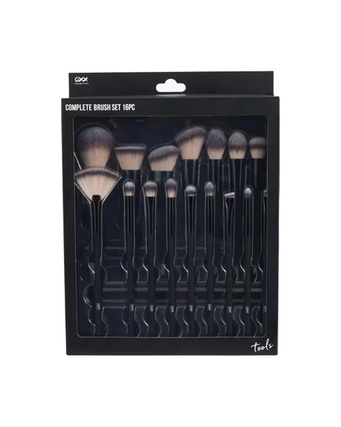 OXX Cosmetics 16 Piece Complete Brush Set - Black - One Size