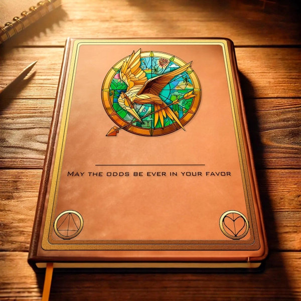 Hunger Games-Inspireret Notebook, Mockingjay Stained Glass Design