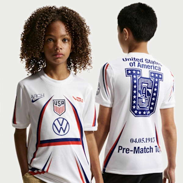 USA x V.A.A. Big Kids' Short-Sleeve Soccer Top