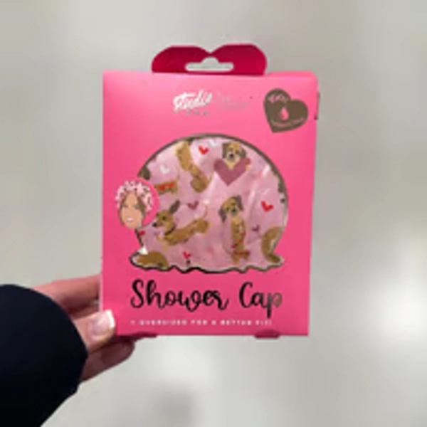 valentines “dachshund” shower cap ✨♥️