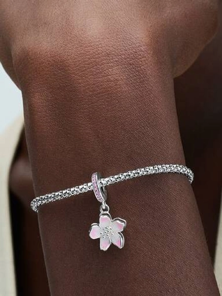 Cherry Blossom Dangle Charm | Pendant | Sterling silver | Pandora UK