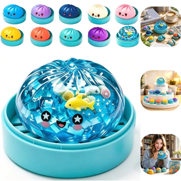 Shark Dumpling Squishy, Glitter Slow Rising TPR Squeeze Toy, Mini Steamer Mystery Blind Box Stress Relief Sensory Fidget Gift for Kids Adults (1pcs-Random) - Walmart.com